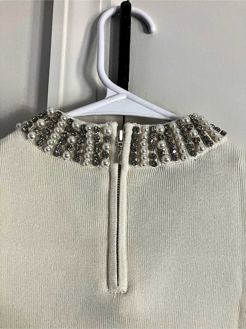 Talbots Pearl & Rhinestone Embellished Sweater Short Sleeve Sweater (nwt) - Picture 5 of 5